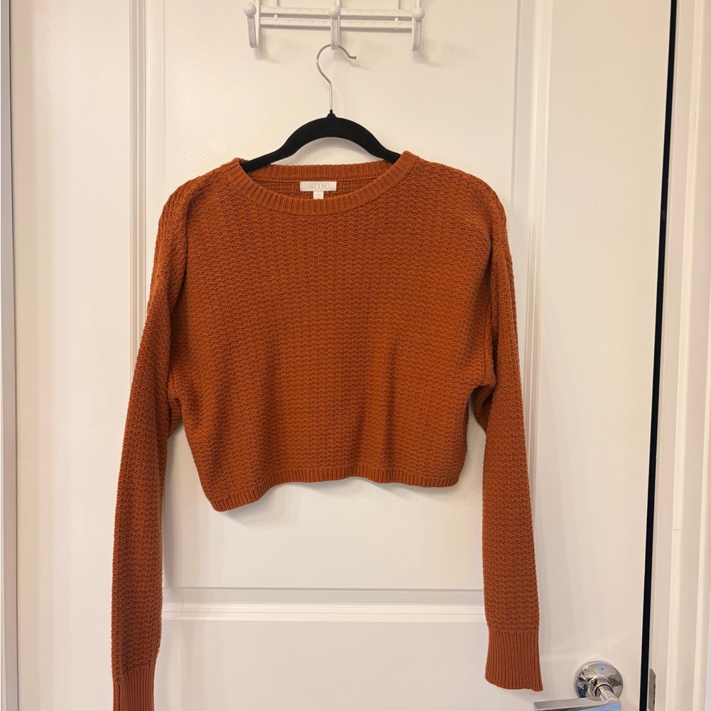 Abound Waffle Knit Sweater in Burnt Orange
